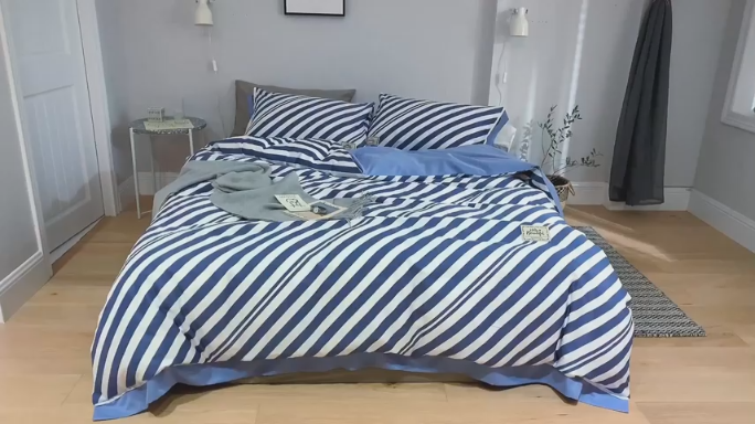 91家纺网 家纺一手货源 找家纺 棉生活 2019新款轻奢简约系列四件套 凯特