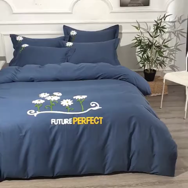 91家纺网 家纺一手货源 找家纺 总-13372田园风全棉毛巾绣四件套纯棉绣花四件套全棉刺绣