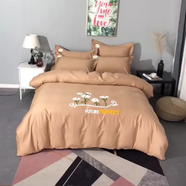 91家纺网 家纺一手货源 找家纺 13372田园风全棉毛巾绣四件套纯棉绣花四件套全棉刺绣四件套