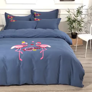 91家纺网 家纺一手货源 找家纺 13372田园风全棉毛巾绣四件套纯棉绣花四件套全棉刺绣四件套