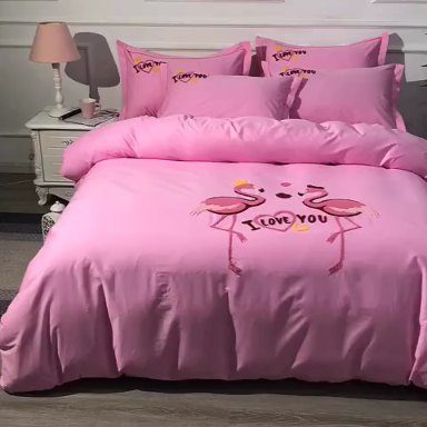 91家纺网 家纺一手货源 找家纺 13372田园风全棉毛巾绣四件套纯棉绣花四件套全棉刺绣四件套