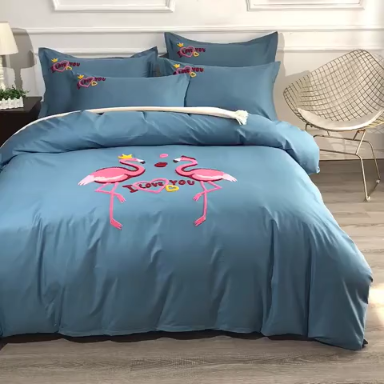 91家纺网 家纺一手货源 找家纺 13372田园风全棉毛巾绣四件套纯棉绣花四件套全棉刺绣四件套