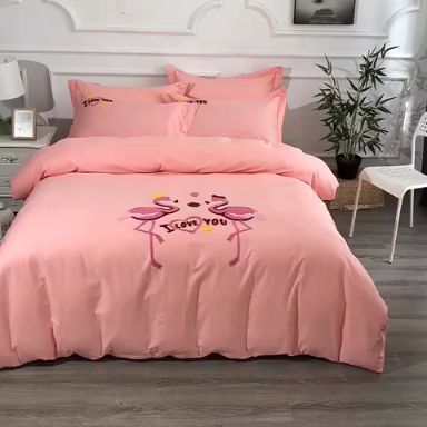 91家纺网 家纺一手货源 找家纺 13372田园风全棉毛巾绣四件套纯棉绣花四件套全棉刺绣四件套