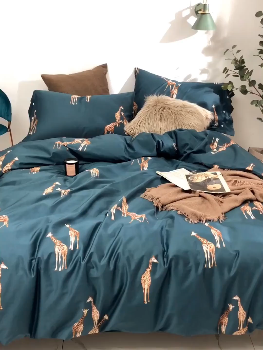 91家纺网 家纺一手货源 找家纺 优然居家纺 2019活性印花四件套新款 沃恩