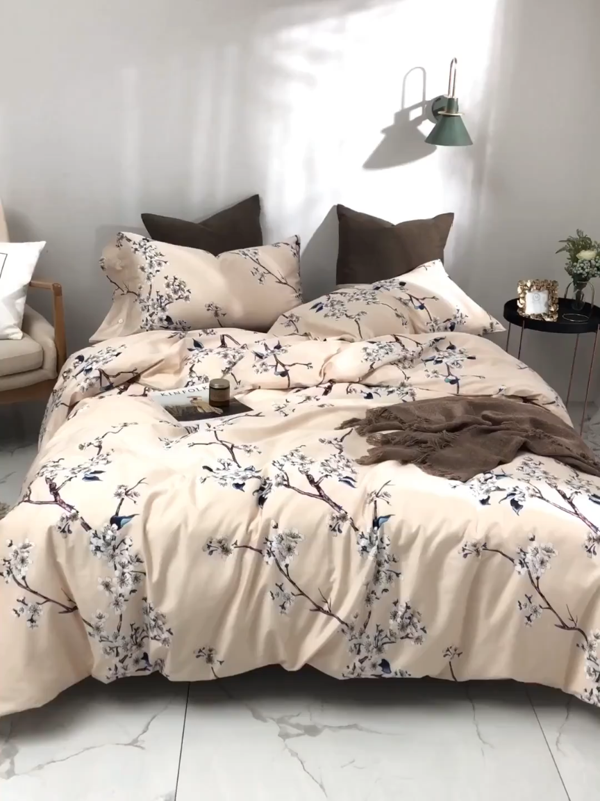 91家纺网 家纺一手货源 找家纺 优然居家纺 2019活性印花四件套新款 琦丽儿