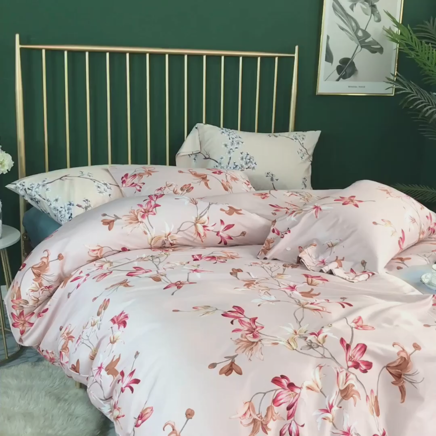 91家纺网 家纺一手货源 找家纺 优然居家纺 2019活性印花四件套新款 艺夏