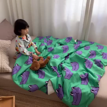 91家纺网 家纺一手货源 找家纺 星期八 2019新款ins风夏被 鳄鱼