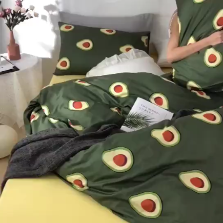 91家纺网 家纺一手货源 找家纺 （总）昔可 2019新款13372纯棉套件四件套影棚图