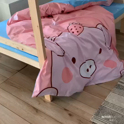 91家纺网 家纺一手货源 找家纺 涵宸家纺 全棉平网大版三件套系列 baby猪