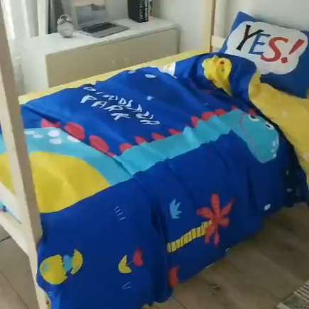 91家纺网 家纺一手货源 找家纺 涵宸家纺 全棉平网大版三件套系列 恐龙乐园