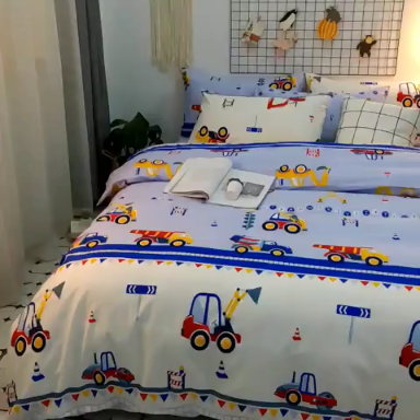 91家纺网 家纺一手货源 找家纺 （总）感遇家纺 2019新款全棉卡通四件套床单款