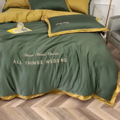 91家纺网 家纺一手货源 找家纺 （总）优悦生活馆 2019新款永恒水洗真丝四件套