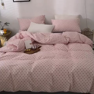 91家纺网 家纺一手货源 找家纺 艾沁 2019新款纯棉北欧极简主义系列四件套 初心