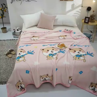 91家纺网 家纺一手货源 找家纺 羋多家纺 2023新款云貂绒系列毛毯 欢乐颂