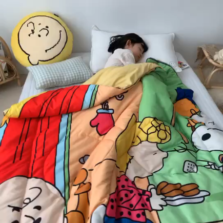 91家纺网 家纺一手货源 找家纺 星期八 2019新款史努比春秋被 史努比·厨师