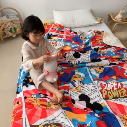 91家纺网 家纺一手货源 找家纺 星期八 2019新款豆豆毯 米奇