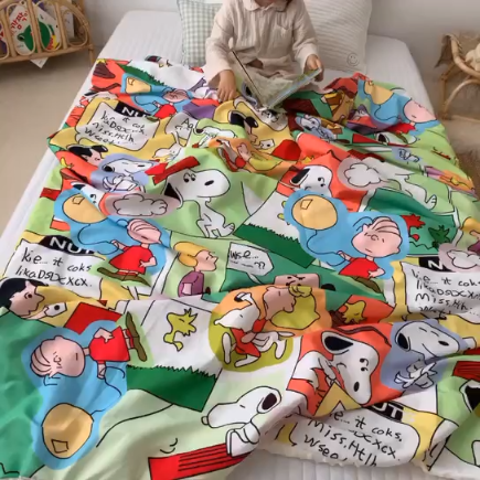 91家纺网 家纺一手货源 找家纺 星期八 2019新款豆豆毯 史努比·童真