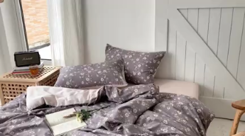 91家纺网 家纺一手货源 找家纺 时年 2019全棉小可爱四件套 暗香