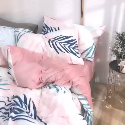 91家纺网 家纺一手货源 找家纺 珺柔-2019秋冬棉加绒四件套 春意时光