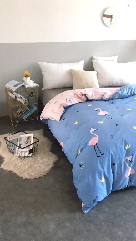 91家纺网 家纺一手货源 找家纺 圣锦 全棉单被套 爱情鸟