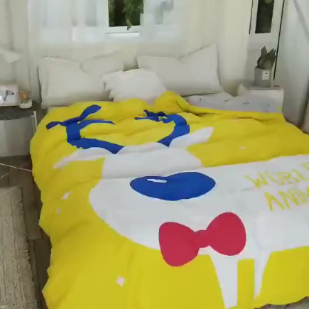 91家纺网 家纺一手货源 找家纺 总单品大版全棉被套纯棉卡通被套儿童被套四件套学生被套单被套