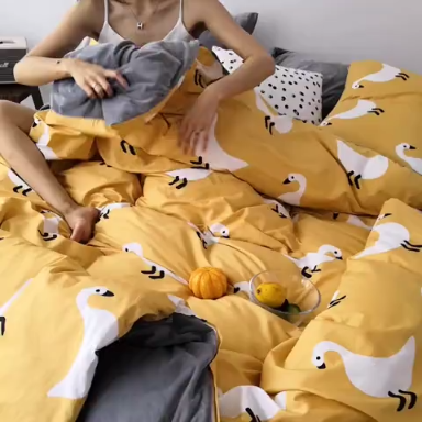 91家纺网 家纺一手货源 找家纺 昔可 2019新款13372棉加绒卡通系列四件套 童真