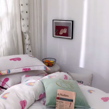 91家纺网 家纺一手货源 找家纺 时年 2019牛奶绒印花保暖四件套 棉花糖