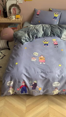 91家纺网 家纺一手货源 找家纺 时年 2019棉加绒系列三四件套 好朋友