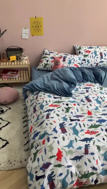 91家纺网 家纺一手货源 找家纺 时年 2019棉加绒系列三四件套 小小恐龙