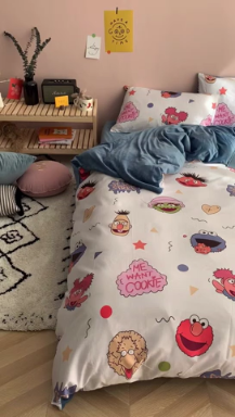 91家纺网 家纺一手货源 找家纺 时年 2019棉加绒系列三四件套 芝麻宝贝蓝