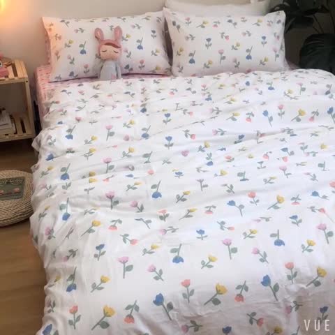 91家纺网 家纺一手货源 找家纺 （总）沐棉家居 2019新款13370全棉小碎花四件套实拍