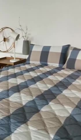 91家纺网 家纺一手货源 找家纺 （总）久典家居 2019新款爆款色织全棉水洗棉夹棉床笠