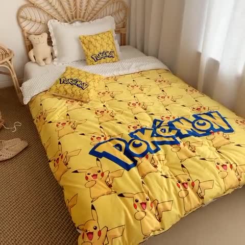 91家纺网 家纺一手货源 找家纺 星期八 2019皮卡丘系列豆豆被（无模特图） 皮卡丘3