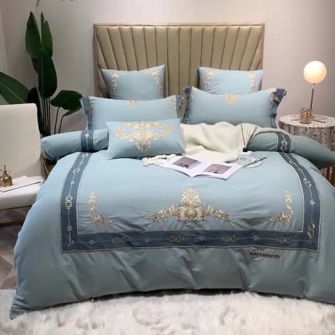 91家纺网 家纺一手货源 找家纺 （总）馨蕊家居 2021新款60磨毛绣花四件套