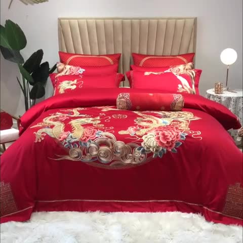 91家纺网 家纺一手货源 找家纺 （总）馨蕊家居 2021新款100支高端婚庆四件套