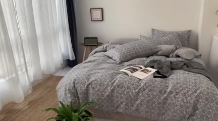 91家纺网 家纺一手货源 找家纺 时年 轻奢系列全棉床单款四件套 白露