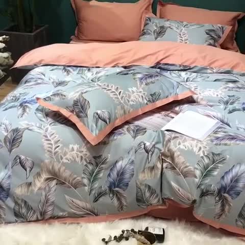 91家纺网 家纺一手货源 找家纺 （总）太古汇 2020新款60支数码印花四件套