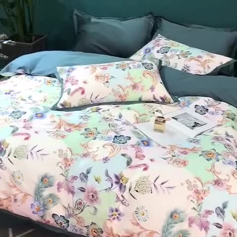 91家纺网 家纺一手货源 找家纺 （总）太古汇 2020新款60支数码印花四件套