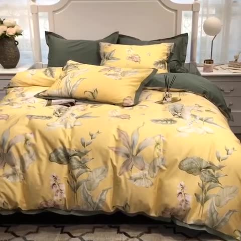 91家纺网 家纺一手货源 找家纺 （总）太古汇 2020新款60支数码印花四件套