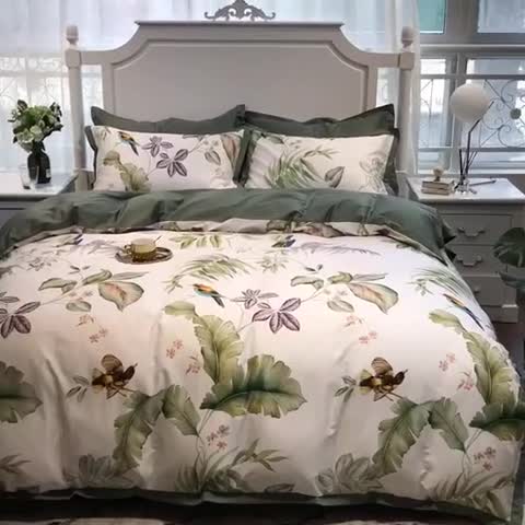 91家纺网 家纺一手货源 找家纺 （总）太古汇 2020新款60支数码印花四件套