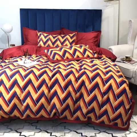 91家纺网 家纺一手货源 找家纺 （总）太古汇 2020新款60支数码印花四件套