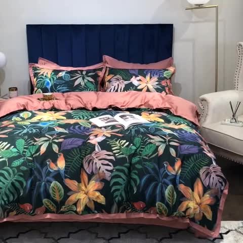 91家纺网 家纺一手货源 找家纺 （总）太古汇 2020新款60支数码印花四件套