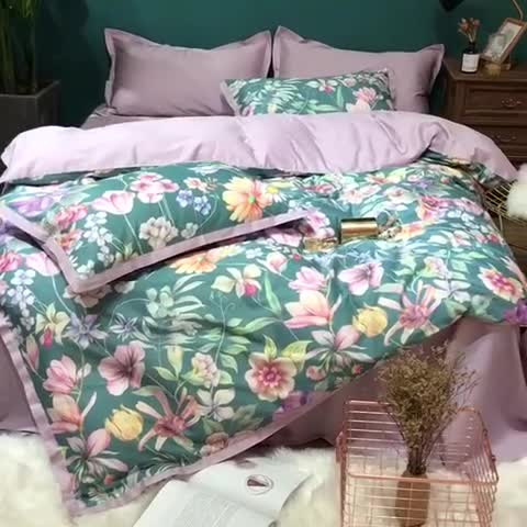 91家纺网 家纺一手货源 找家纺 （总）太古汇 2020新款60支数码印花四件套