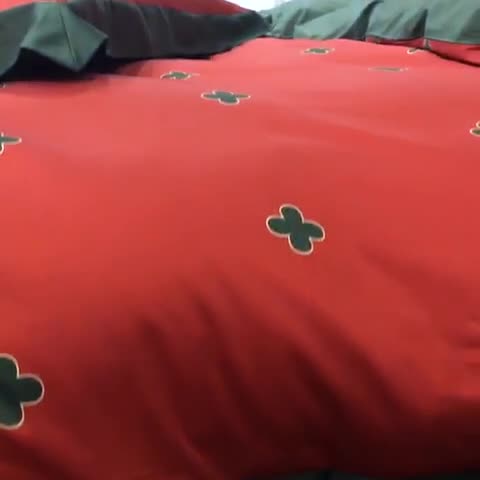 91家纺网 家纺一手货源 找家纺 太古汇 2020新款60支数码印花四件套 查尔斯红