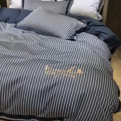 91家纺网 家纺一手货源 找家纺 （总）太古汇 2020新款60支色织小提花四件套