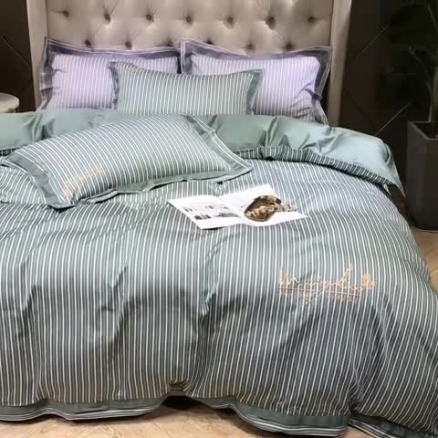 91家纺网 家纺一手货源 找家纺 （总）太古汇 2020新款60支色织小提花四件套