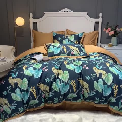 91家纺网 家纺一手货源 找家纺 （总）太古汇 2020新款60长绒棉印花四件套