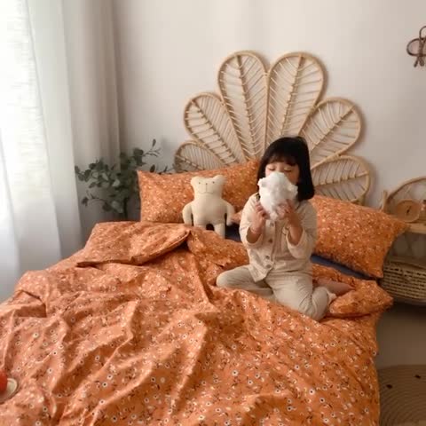 91家纺网 家纺一手货源 找家纺 星期八 2020新款13372全棉四件套 秋意浓