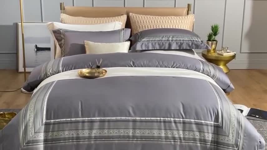 91家纺网 家纺一手货源 找家纺 威克凯丽 2021新款60长绒棉数码工艺四件套 芳华韵味