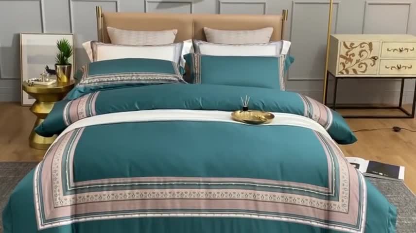 91家纺网 家纺一手货源 找家纺 （总）威克凯丽 2021新款60长绒棉数码工艺四件套